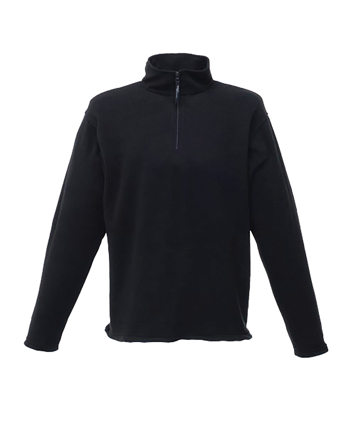Zip-neck microfleece Black