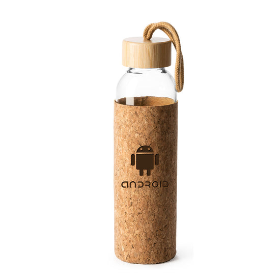 Lawas Glass Bottle, Bamboo Lid, Cork Casing (500ml)