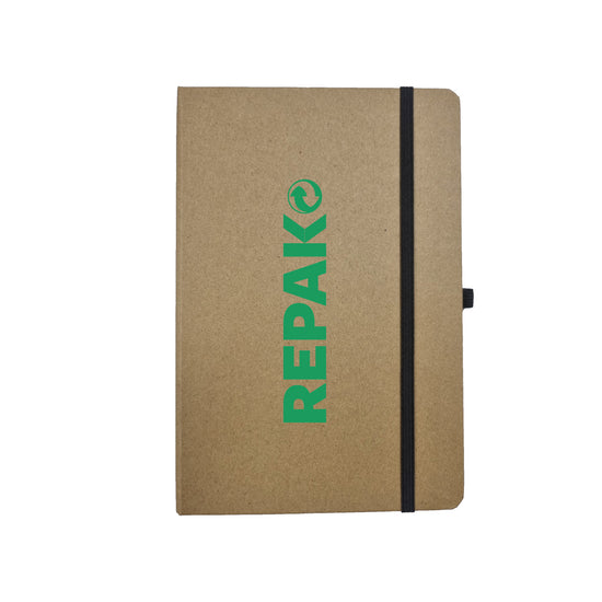 Mood Eco - Friendly Hardback Notebook Manilla 14cm x 21cm 160 Cream Pages Lined