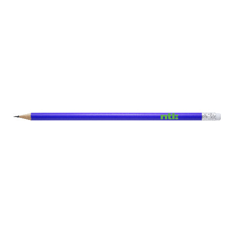 Lucca Pencil, White Eraser, Sharpened, Silver Ferrule