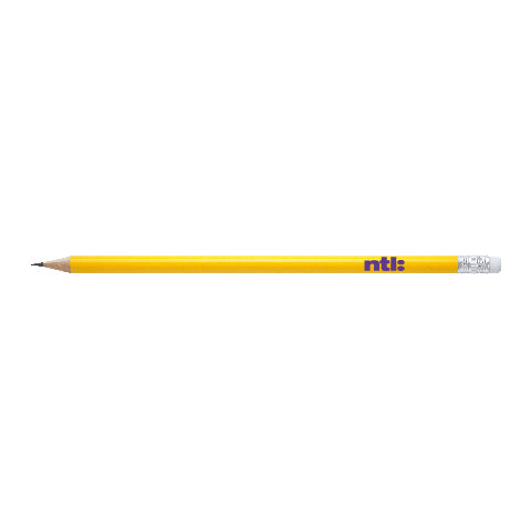 Lucca Pencil, White Eraser, Sharpened, Silver Ferrule