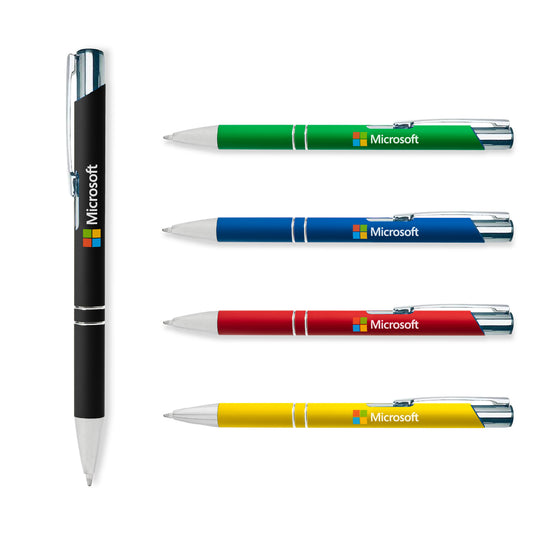 Roma Soft (Rubberised) Ball Pen (black ink refills)