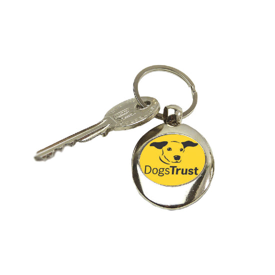 Aries Metal Trolley Token Keychain with 1 euro coin